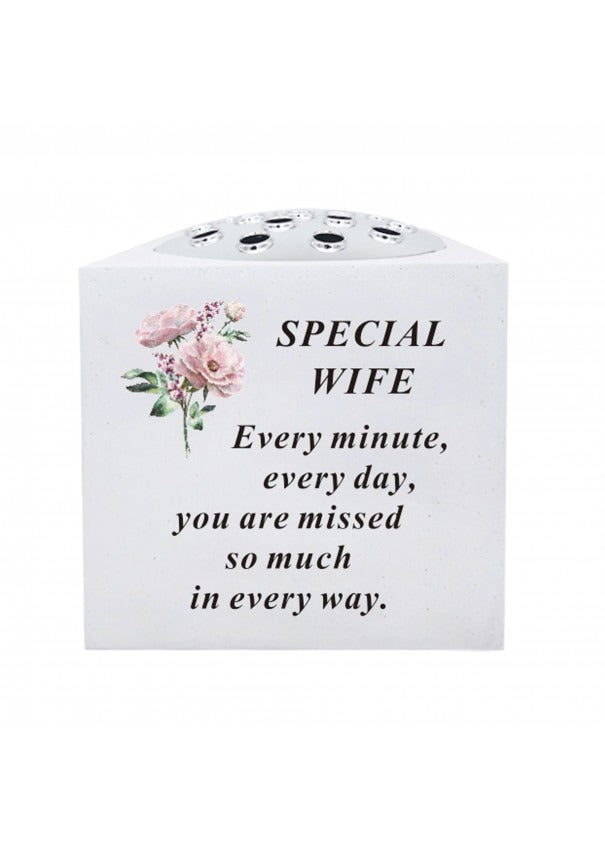 Option selection - Floral flower vase Bowl With Chrome Lid Decor Memorial