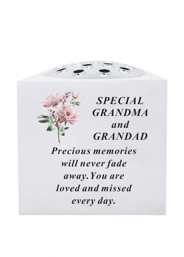 Option selection - Floral flower vase Bowl With Chrome Lid Decor Memorial