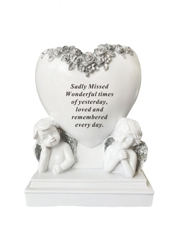 Options Cherub Planter with silver detail memorial