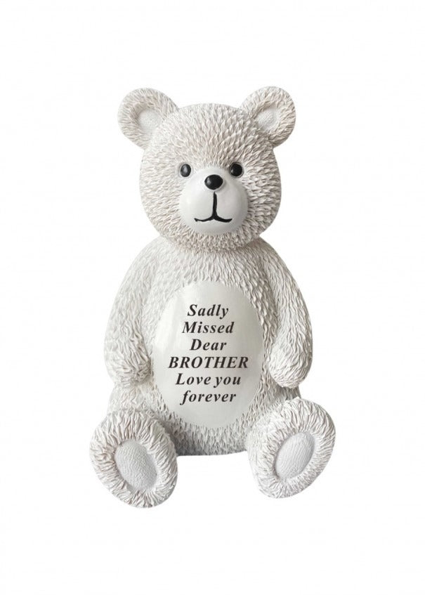 Options- A Sitting White Beautiful Memorial Teddy Bear