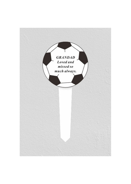 Options - White Plastic Football Stake
