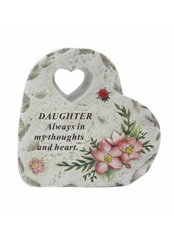 Options - Heart With Dragonfly & Flower Design graveside garden memorial