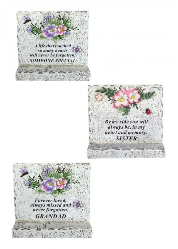 Options - Plaque With Lilac Floral Design