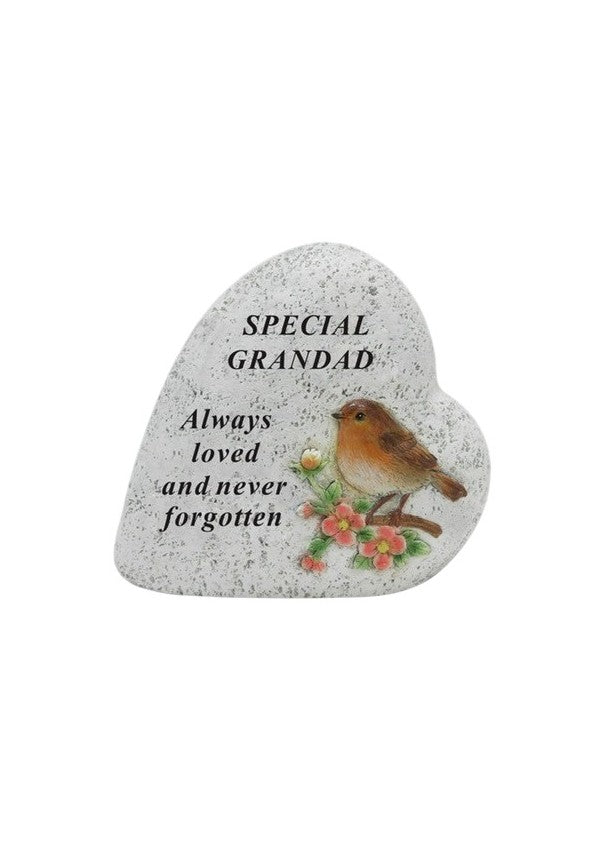 Options - Robin memorial heart stone outdoor