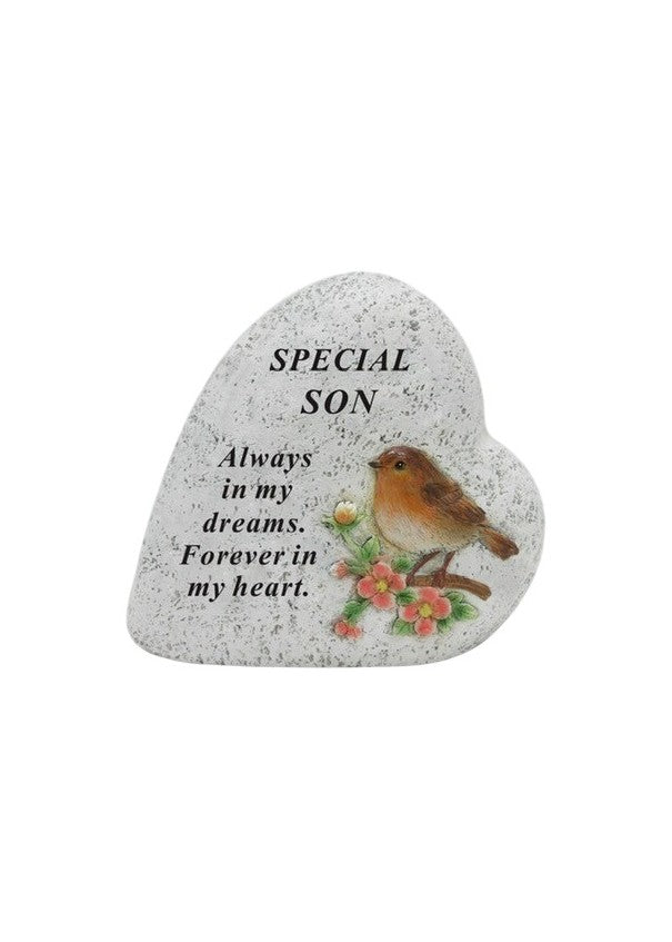 Options - Robin memorial heart stone outdoor