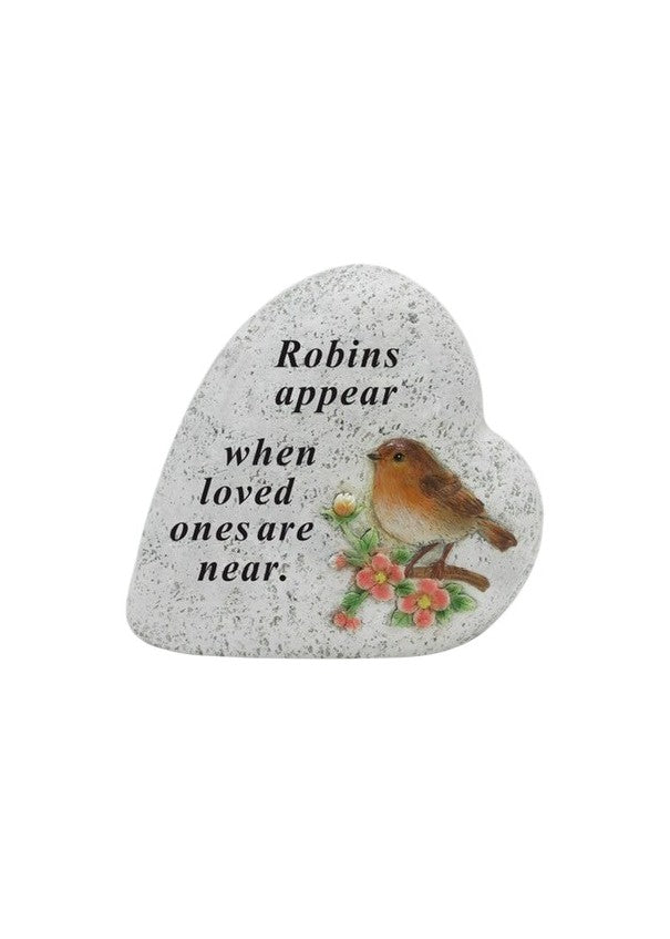 Options - Robin memorial heart stone outdoor