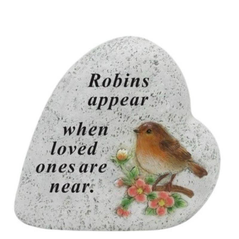 Options - Robin memorial heart stone outdoor