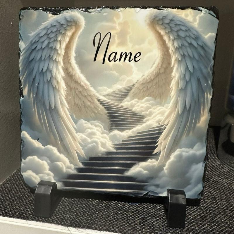 Stairway memorial slate indoor and outdoor with glitter detail