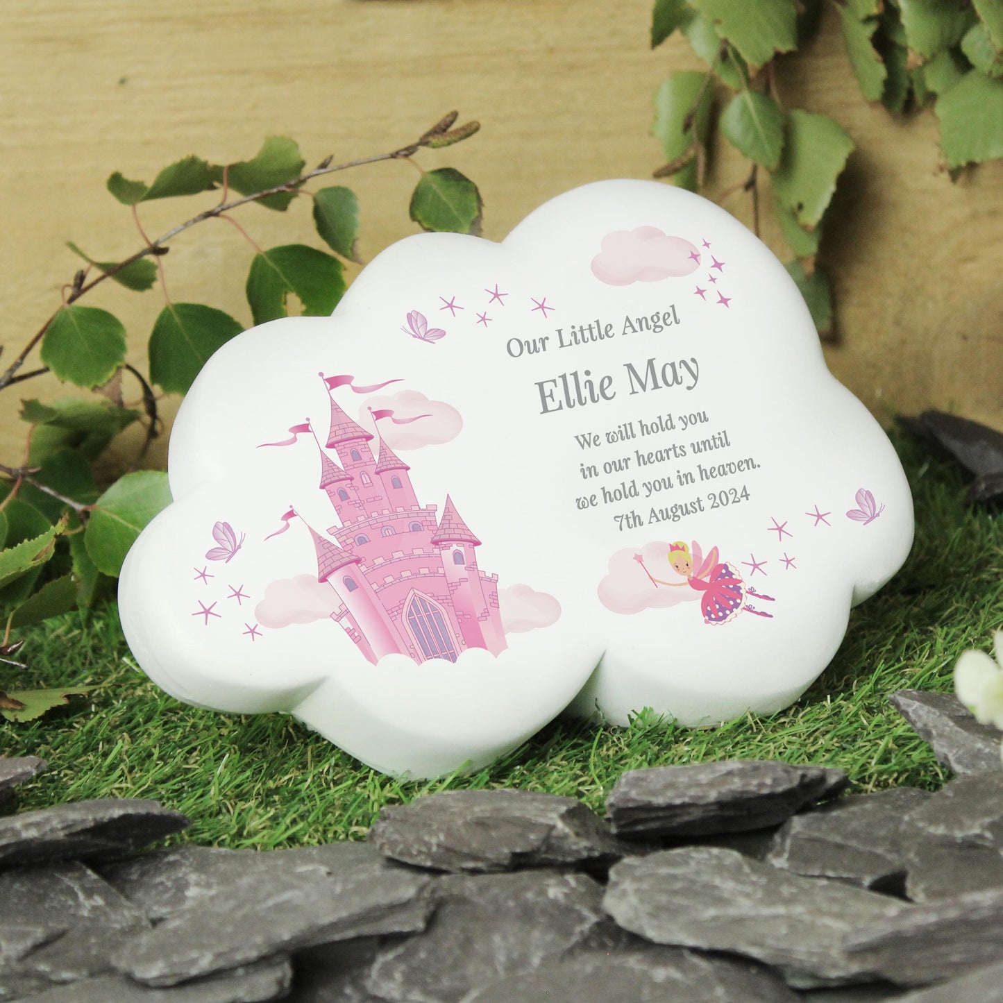 Personalised Fairy Castle Resin Memorial Cloud outdoor Decor