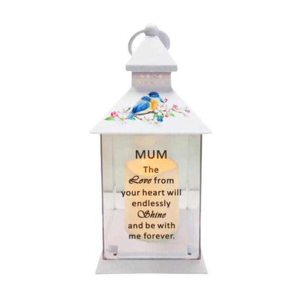 Variation options blue birds lantern with timer  Battery-operated  - outdoor use