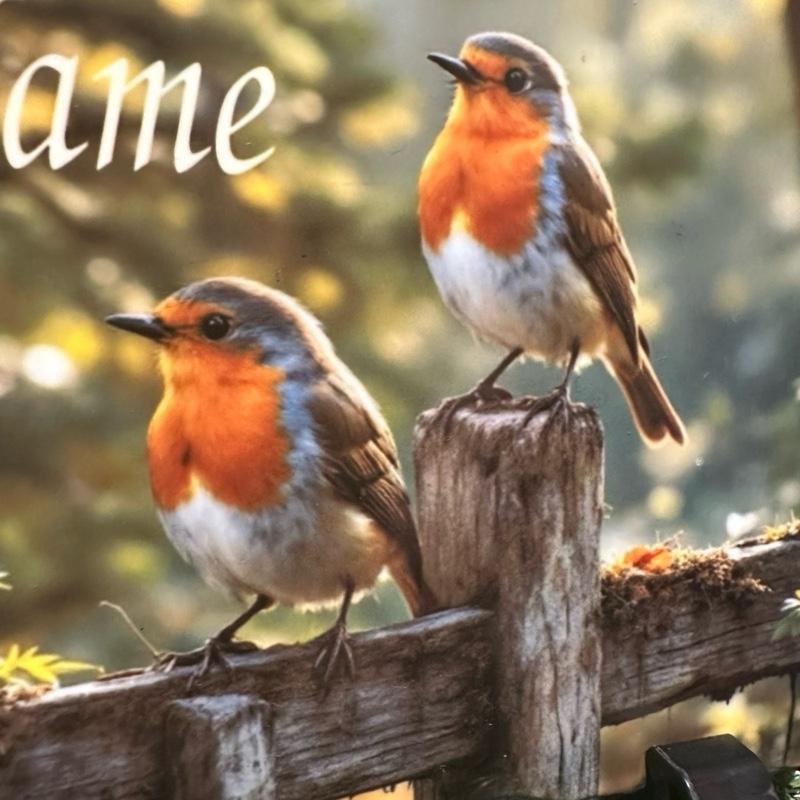 Personalised memorial double robin design outdoor slate