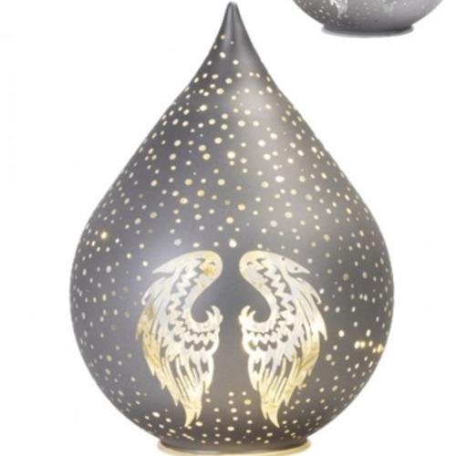 Sphere With Angel Wing Design glass LED light